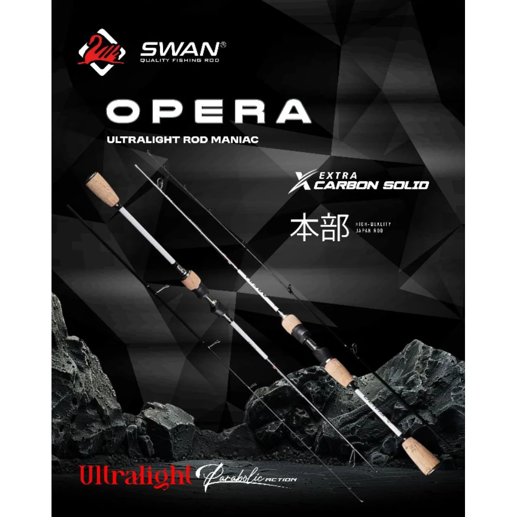 JORAN SWAN OPERA | 180 | BAITCASTING | CARBON SOLID | ULTRALIGHT | 2-6lbs