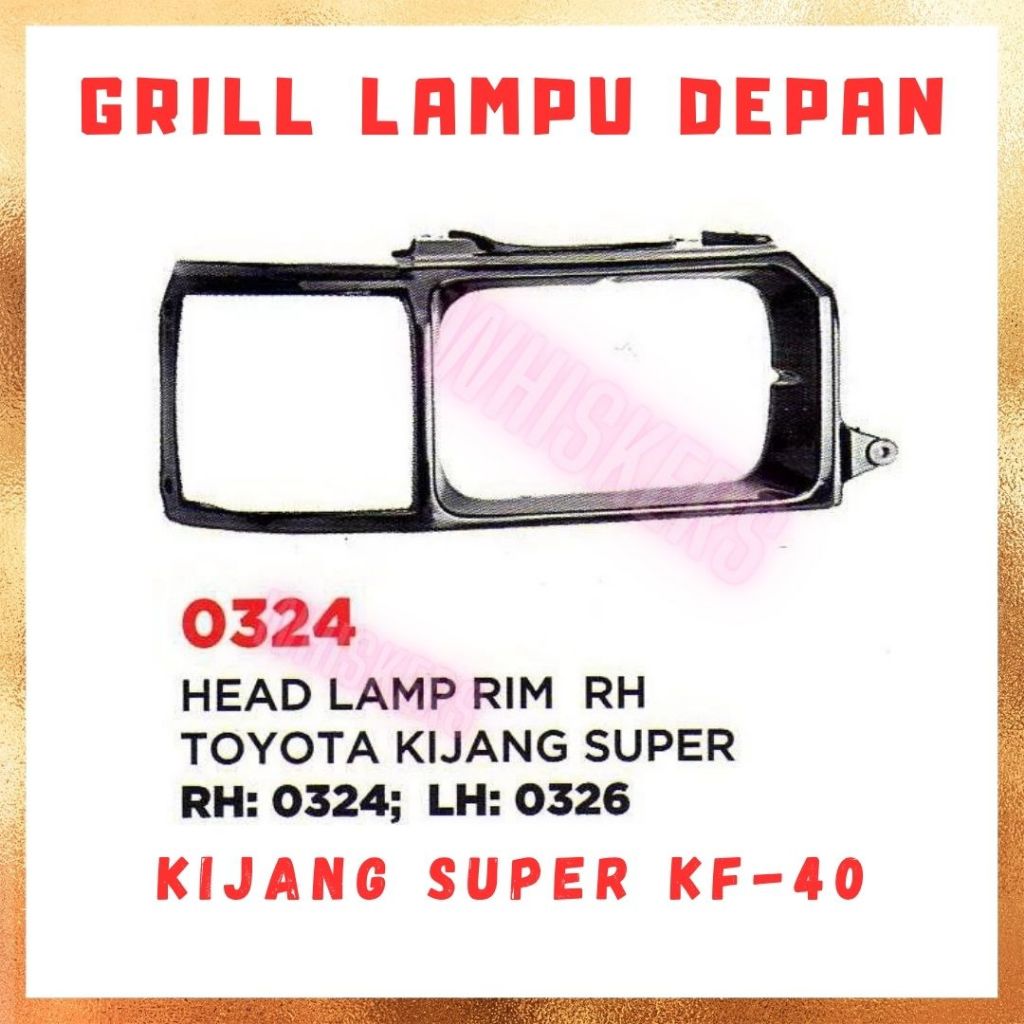 [PCS] Grill Sein Sen Ring Lampu Depan Utama Head lamp Headlamp Rim Kijang Super
