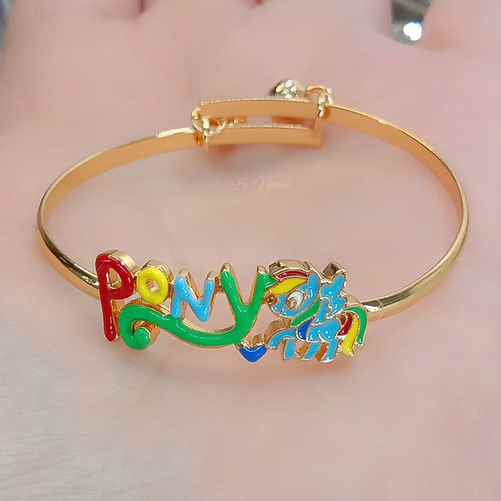La Vienne - Pony Biru - Aksesoris Perhiasan Gelang Bangle Anak Titanium Anti Karat
