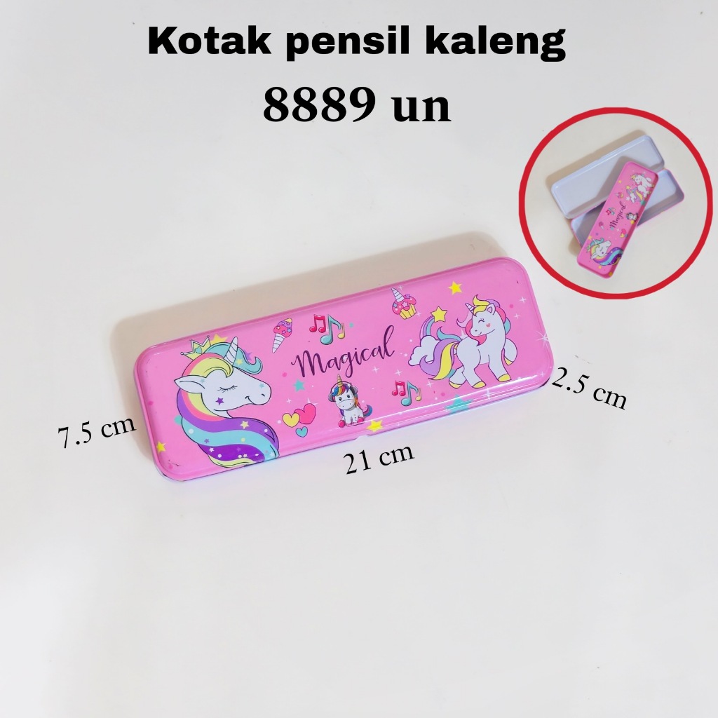GG Kotak Pensil Kaleng 2 susun 7.5x21(minimal 6)/Tempat Pensil/Pensil Case/Tepak