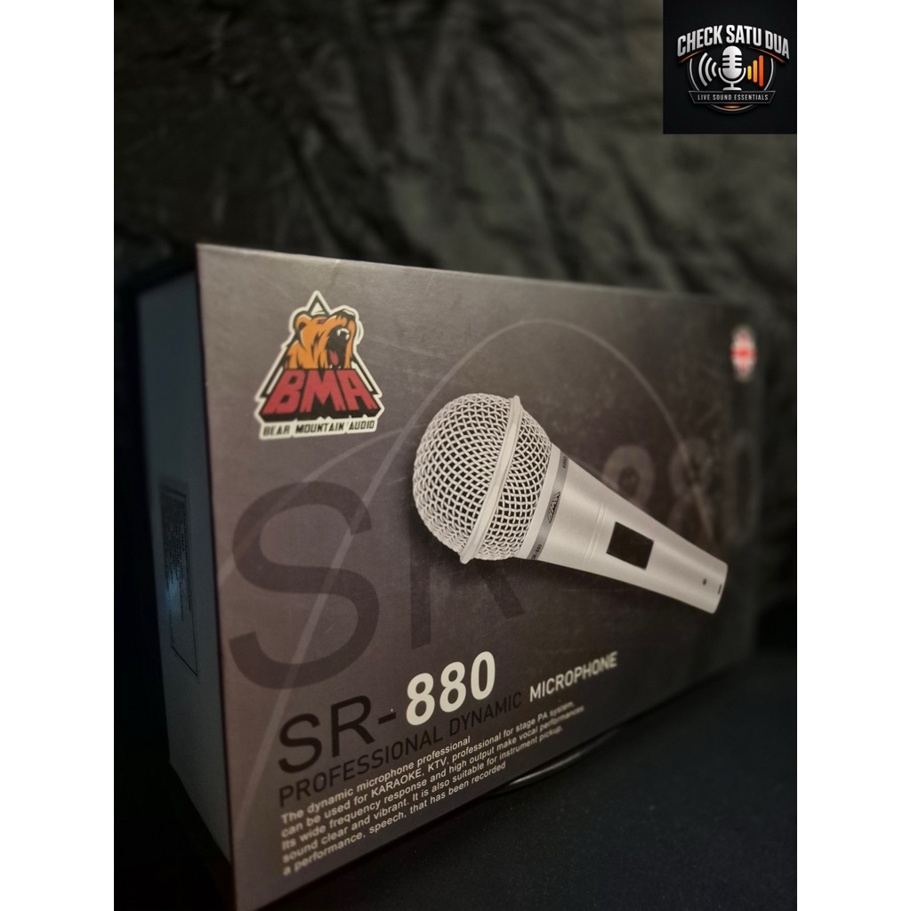 Dynamic Microphone BMA SR-880 / Mic Vokal / Mic Kabel