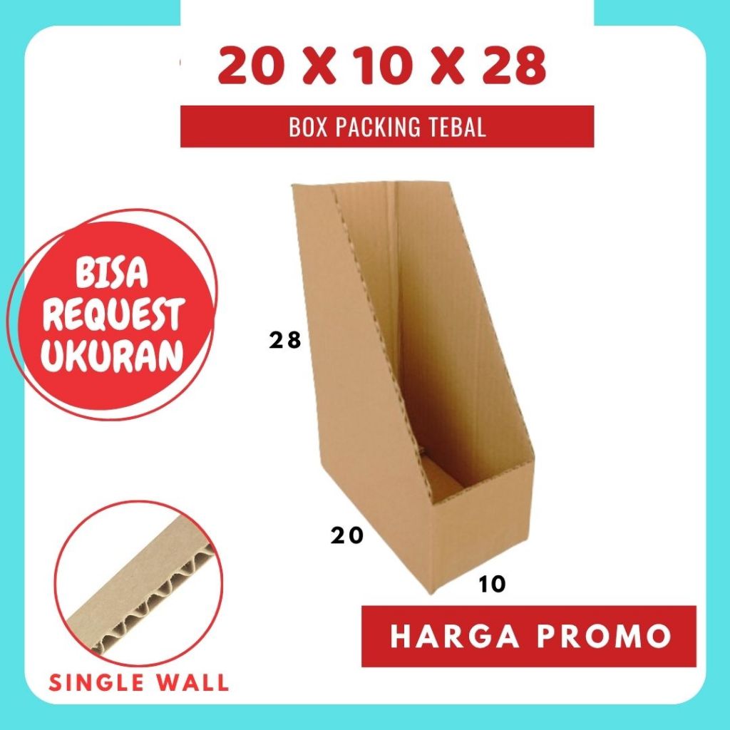 Box Rak Kecil 20x10x28 Box File Dus Packing Kotak Kemasan Karton Dokumen FIle