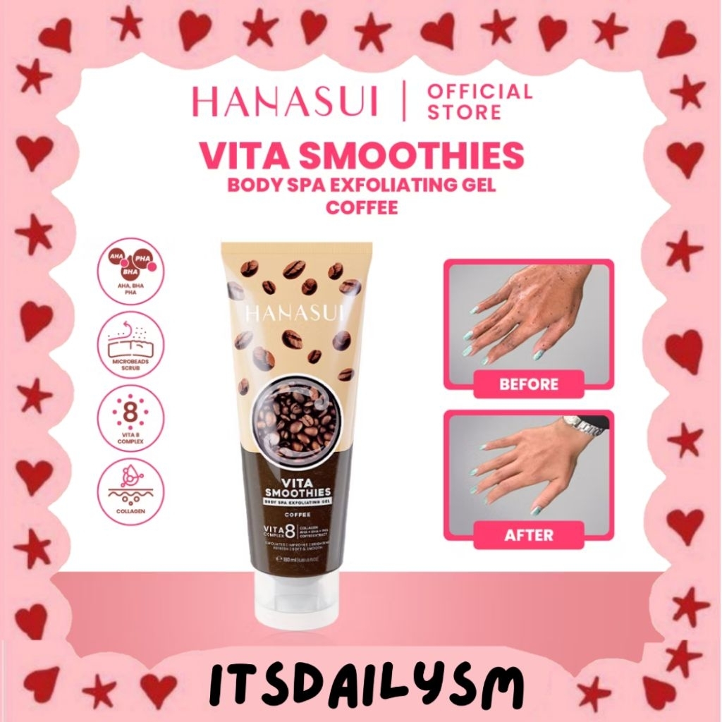 itsDailysm - HANASUI Vita Smoothies Body Spa Exfoliating Gel 180ml -  COFFEE ( Coklat ) | Peeling Ge
