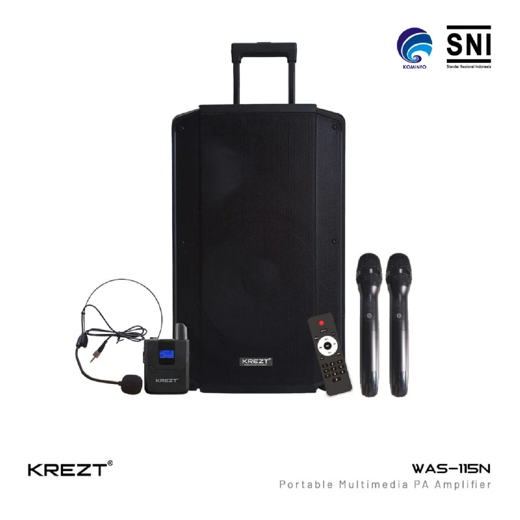 Speaker Portable 15 Inch KREZT WAS-115N