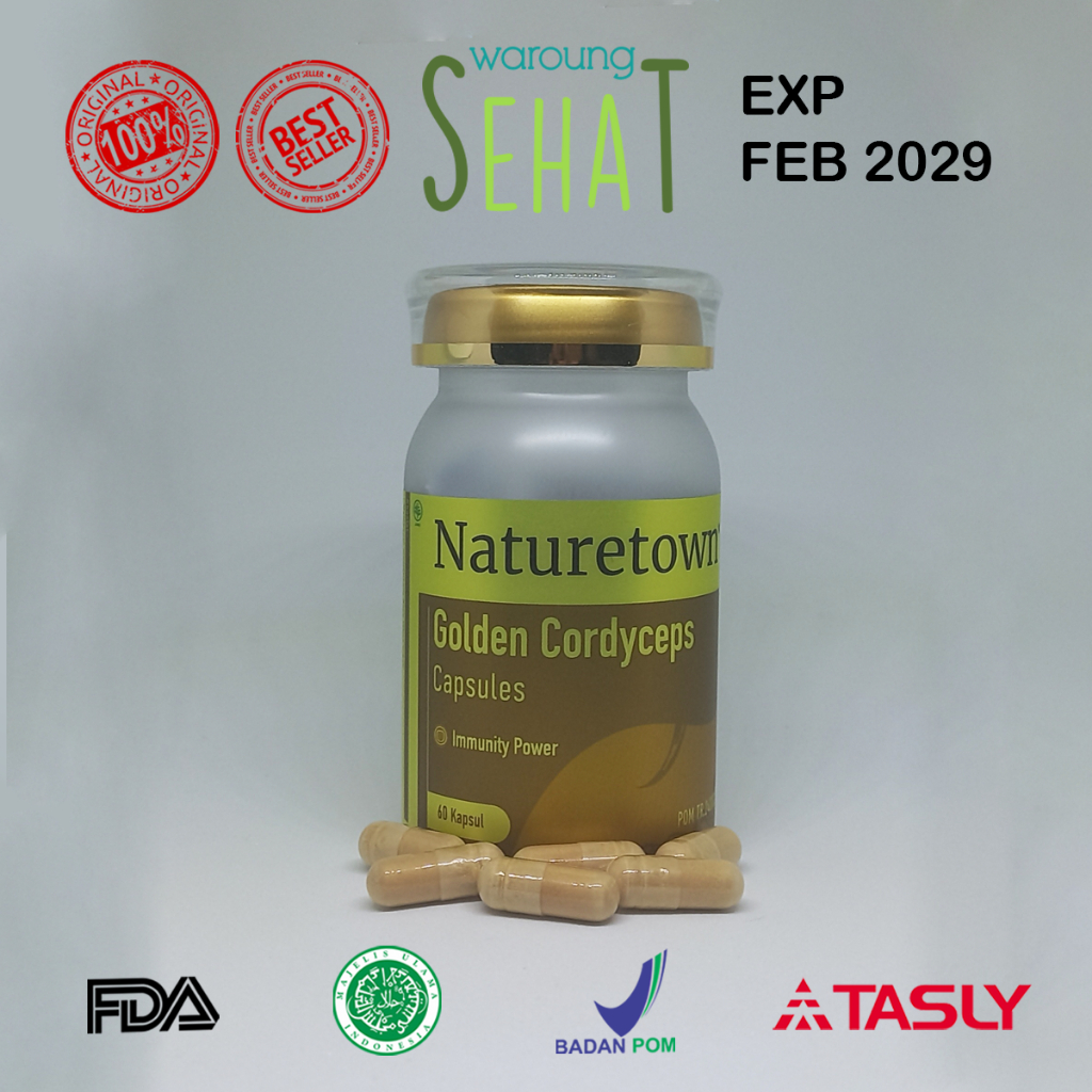 NATURETOWN GOLDEN CORDYCEPS ISI 60 KAPSUL ORIGINAL HERBAL