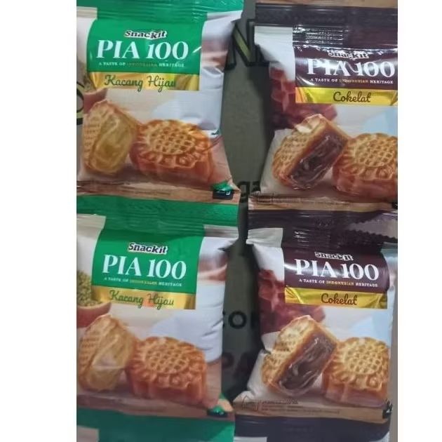 Pia 100 coklat 1 renteng isi 10 snack it pia kacangijo pia nanas