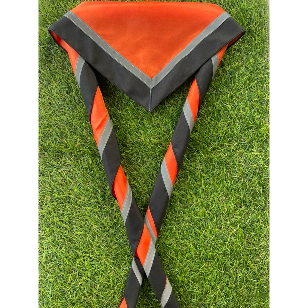 Scraf Pramuka Orange Lis Hitam