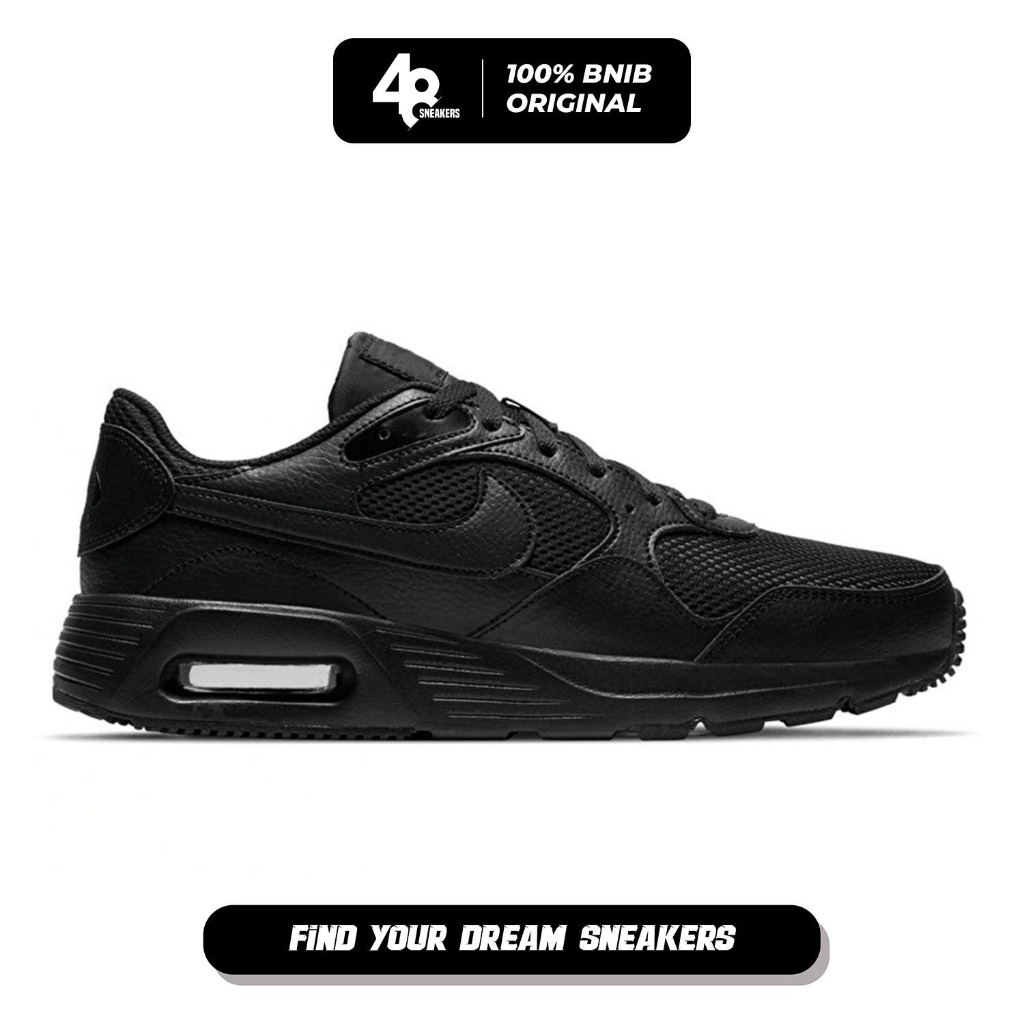 Sepatu Sneakers Pria Nike Air Max SC Triple Black (CW4555-003) Original