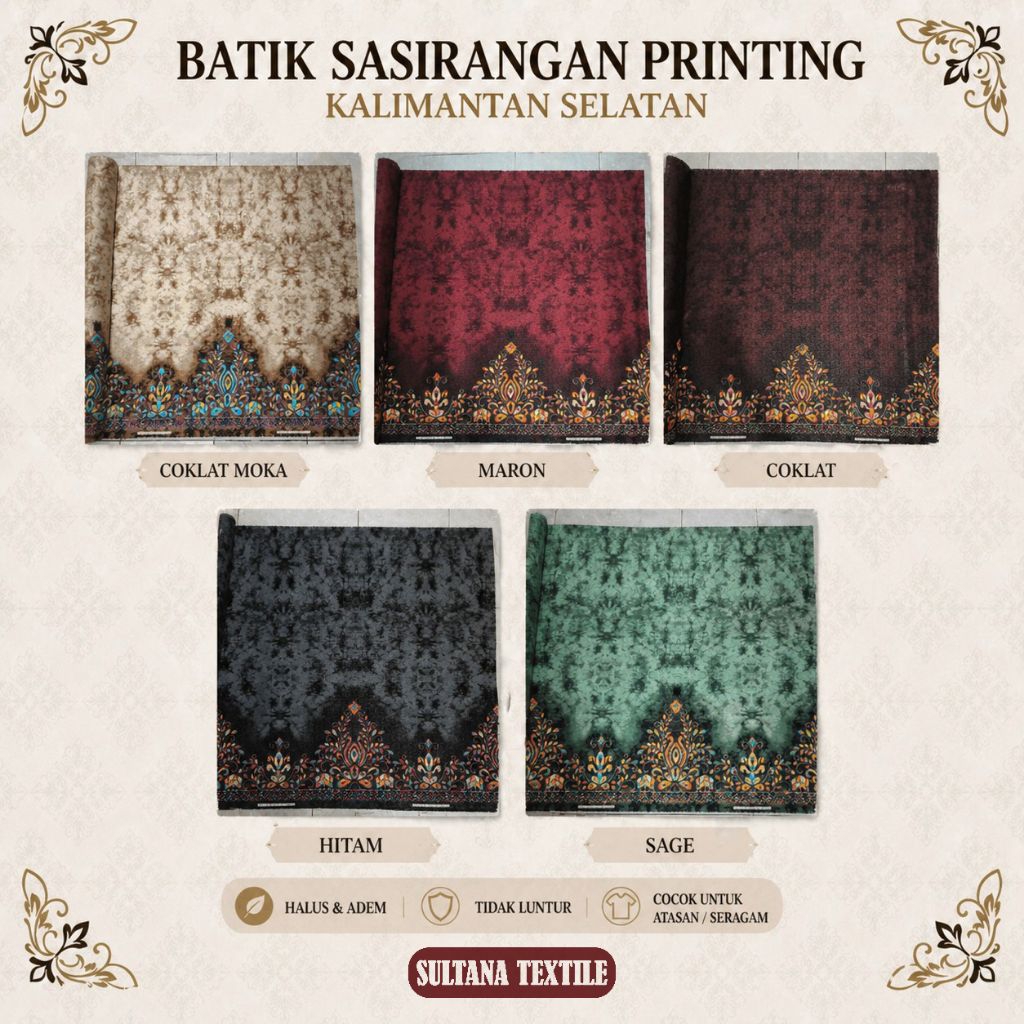 Kain Batik Sasirangan Modern Pria Wanita Kalimantan Selatan– Sasirangan Premium Aspen Lux Silk Water