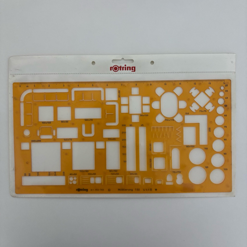 Penggaris Mal Interior Arsitek Rotring 1:50
