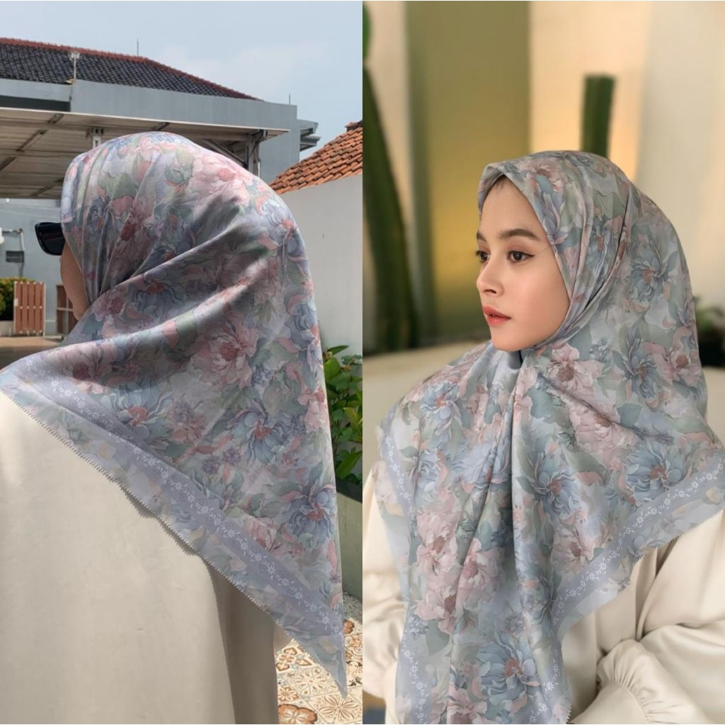 Hijab voal motif / Voal motif batik / Voal motif premium / hijab segi empat voal motif premium print