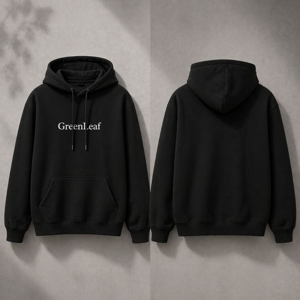 GreenLeaf Hoodie Premium Polos – Sweater Unisex Oversize Fleece Tebal Nyaman Kekinian 2026