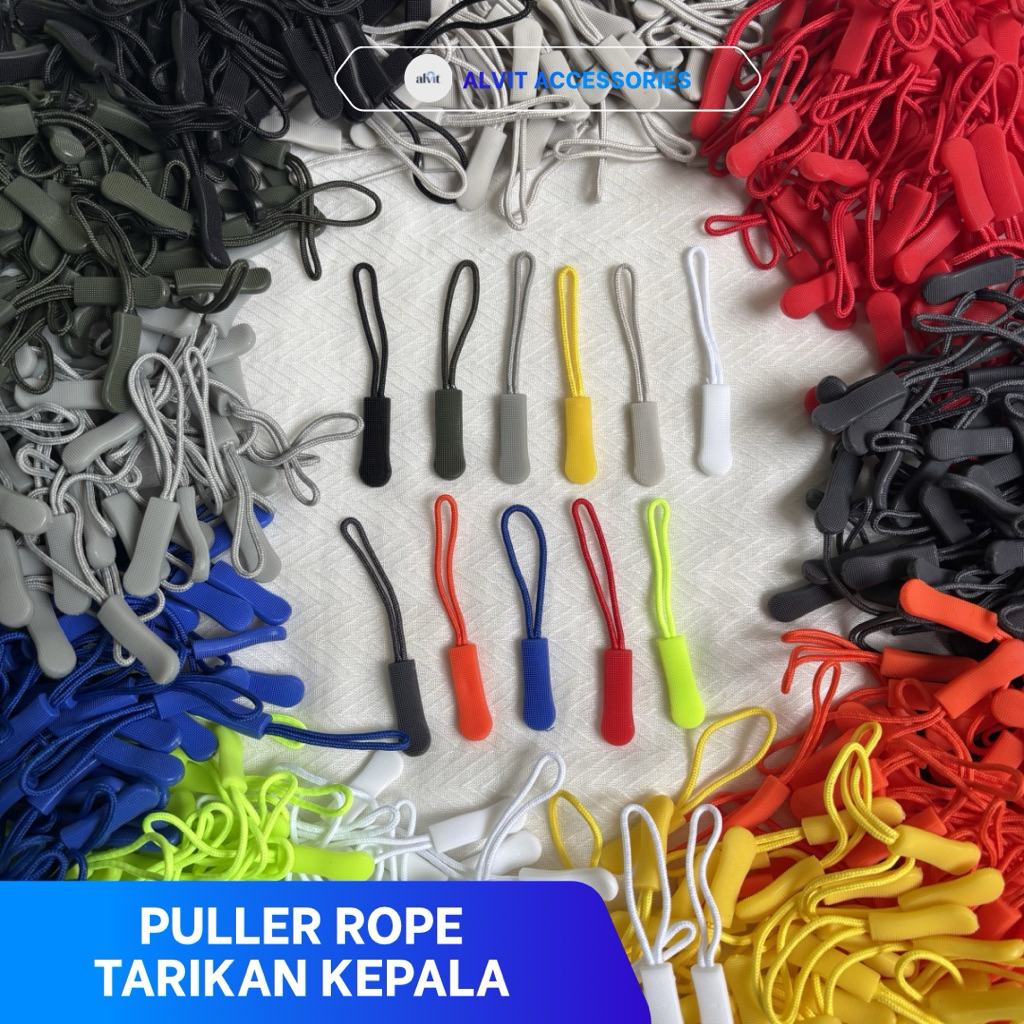 PULLER ROPE / TARIKAN KEPALA ZIPPER ISI 100PCS