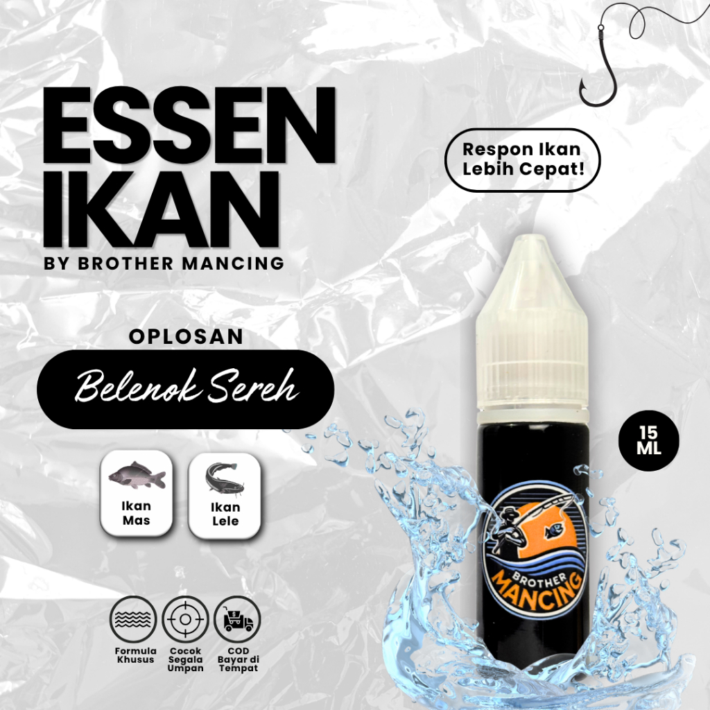 Esen Oplosan Blenok / Belenok Sereh Brother Mancing Ikan Mas Lele 15ml