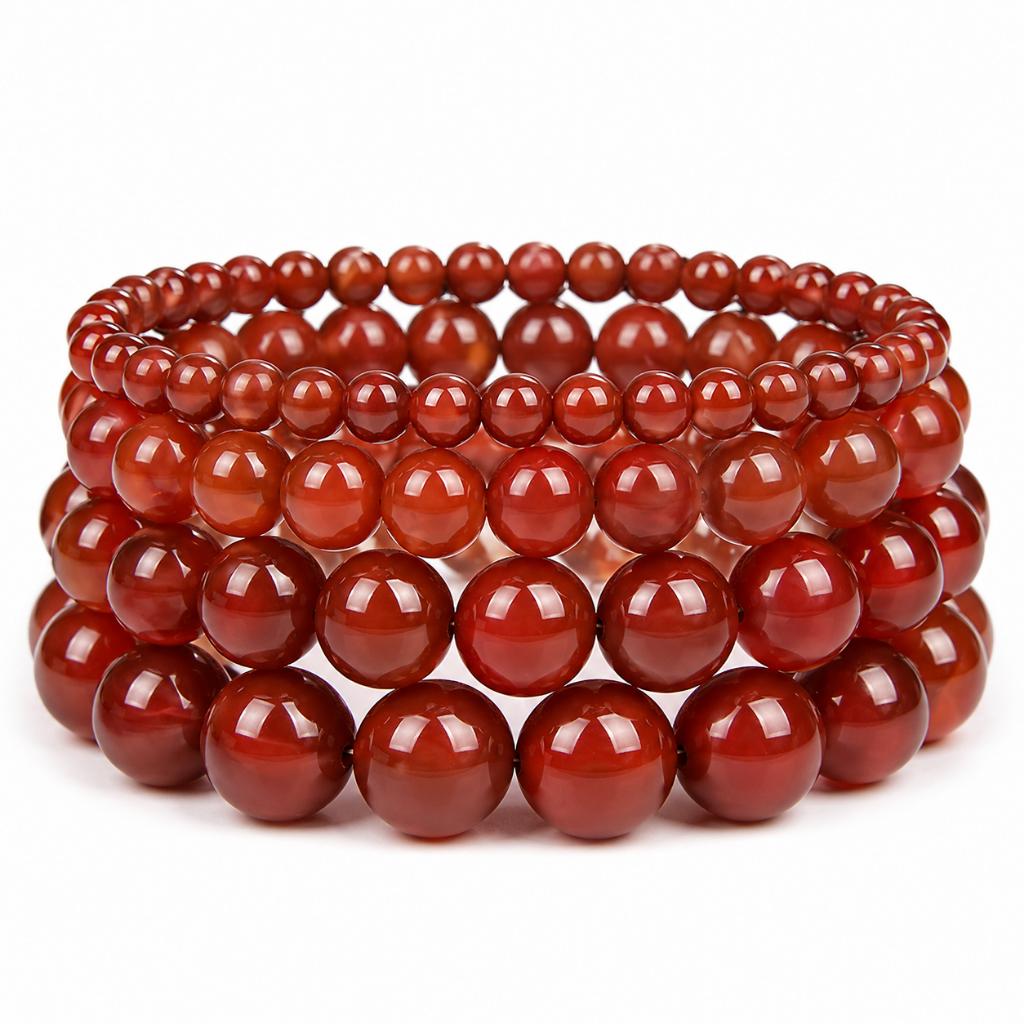 Gelang Batu Akik Merah Natural Gemstone Red Agate Gelang Batu Alam Asli Kalimantan