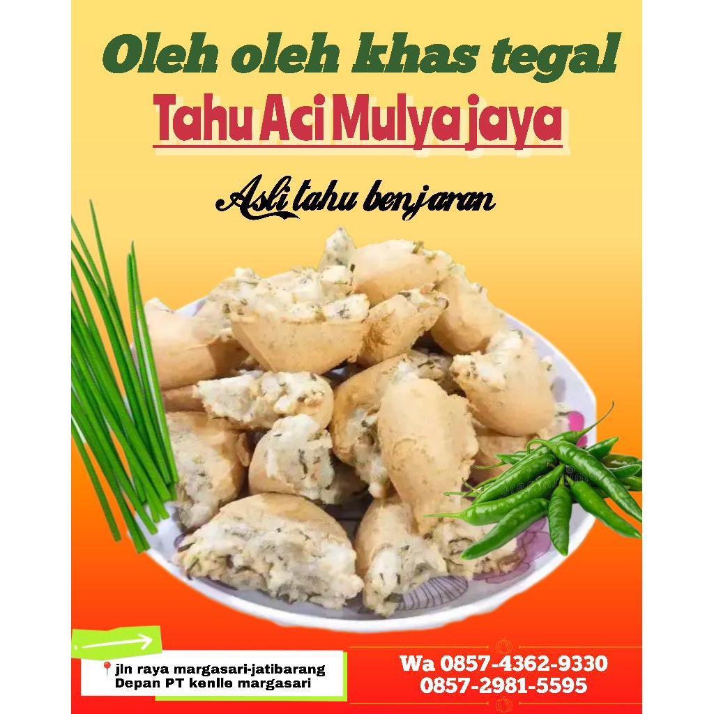 Tahu Aci asli banjaran vakum setengah mateng
