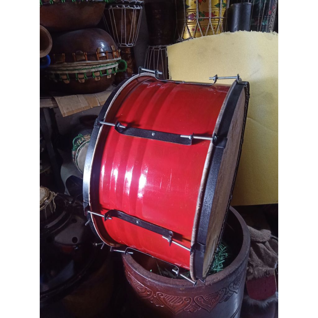 Bedug bajidor kulit 2 sisi drum alumunium