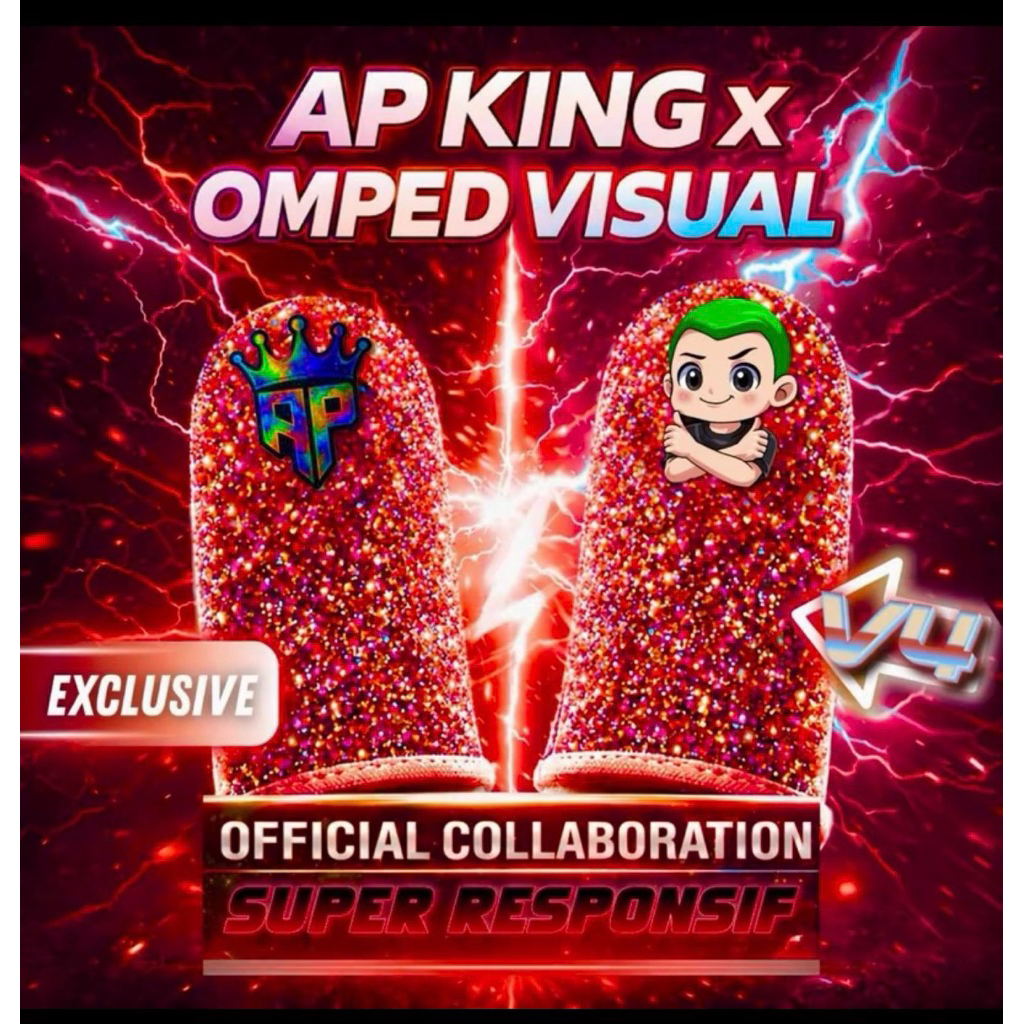 V4 Omped visual bagong merah menyala