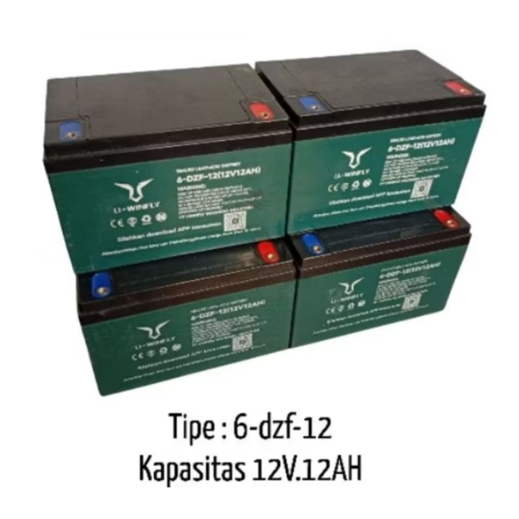 aki / baterai uwinfly 1 set untuk sepeda listrik