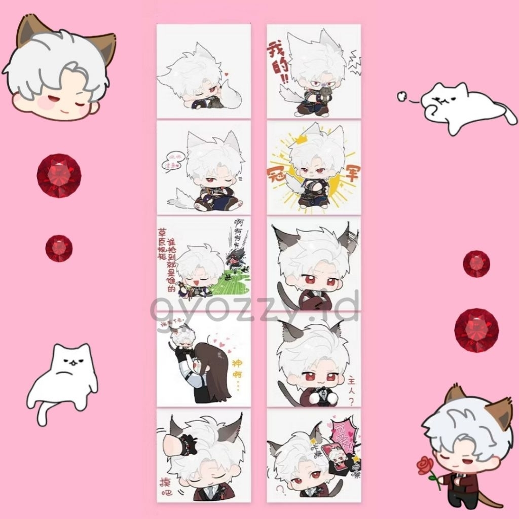 50pcs/ Sticker Sylus Love and Deepspace, Cute Sticker Sylus, Cat Sylus