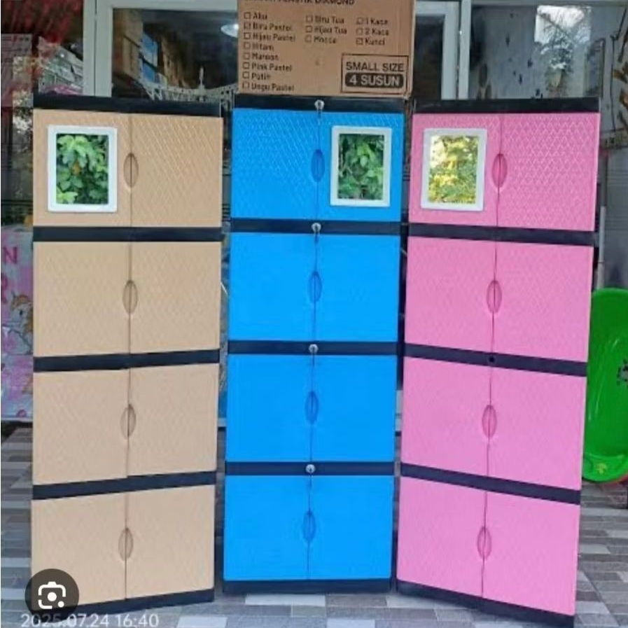 Lemari Kaca Plastik Pxton paxton susun 4