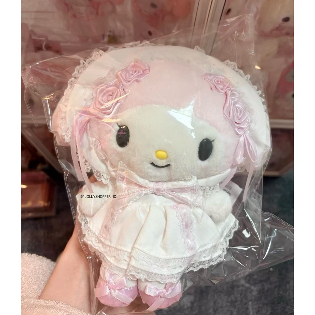 [READY STOCK] Sanrio JAPAN Mascot Holder & Plush (White Frill) - My Melody