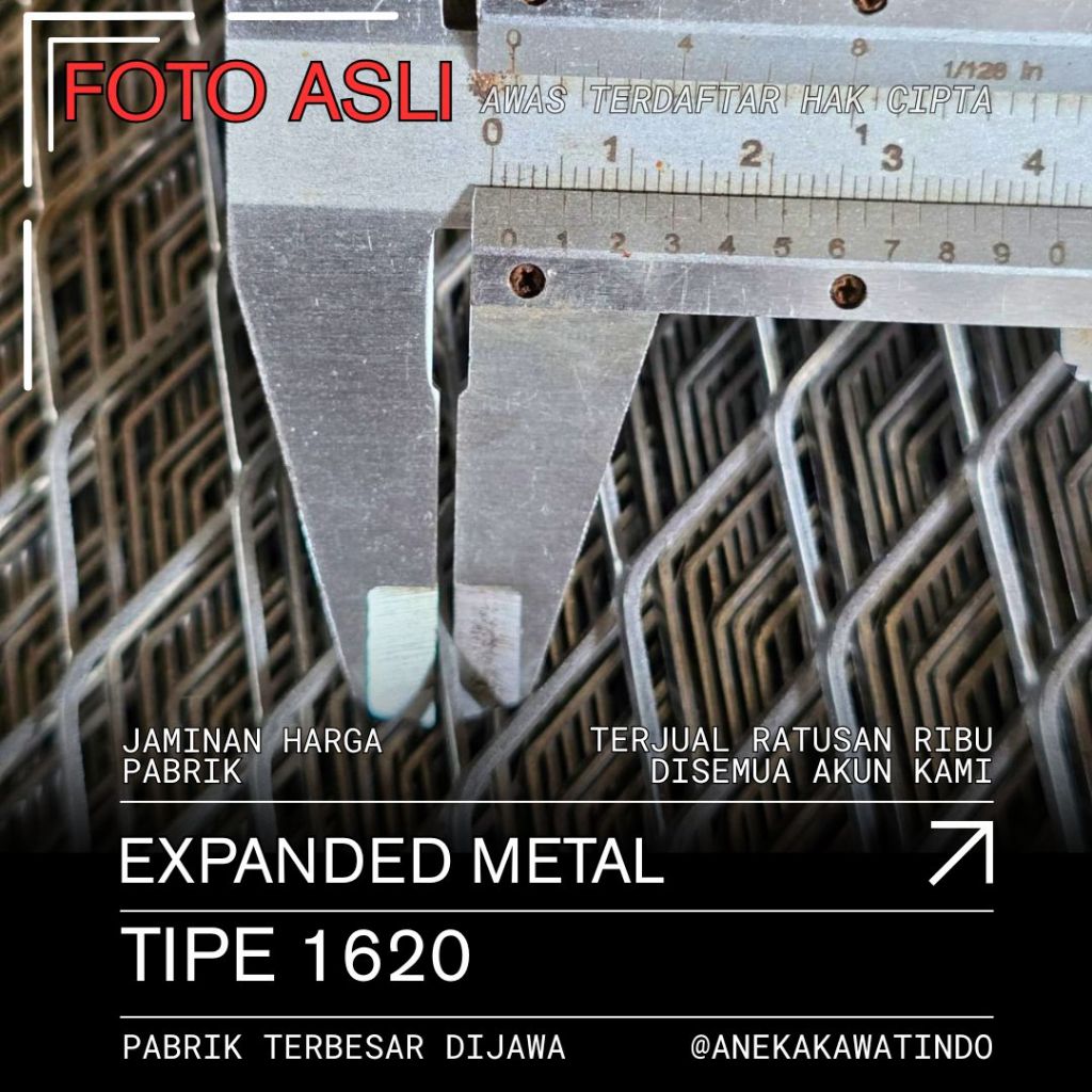 Ecoliving_ Expanded Metal 1620 / Expanded Mesh D1620 Expanda Diamond Mesh Ornamesh L Harga Harga