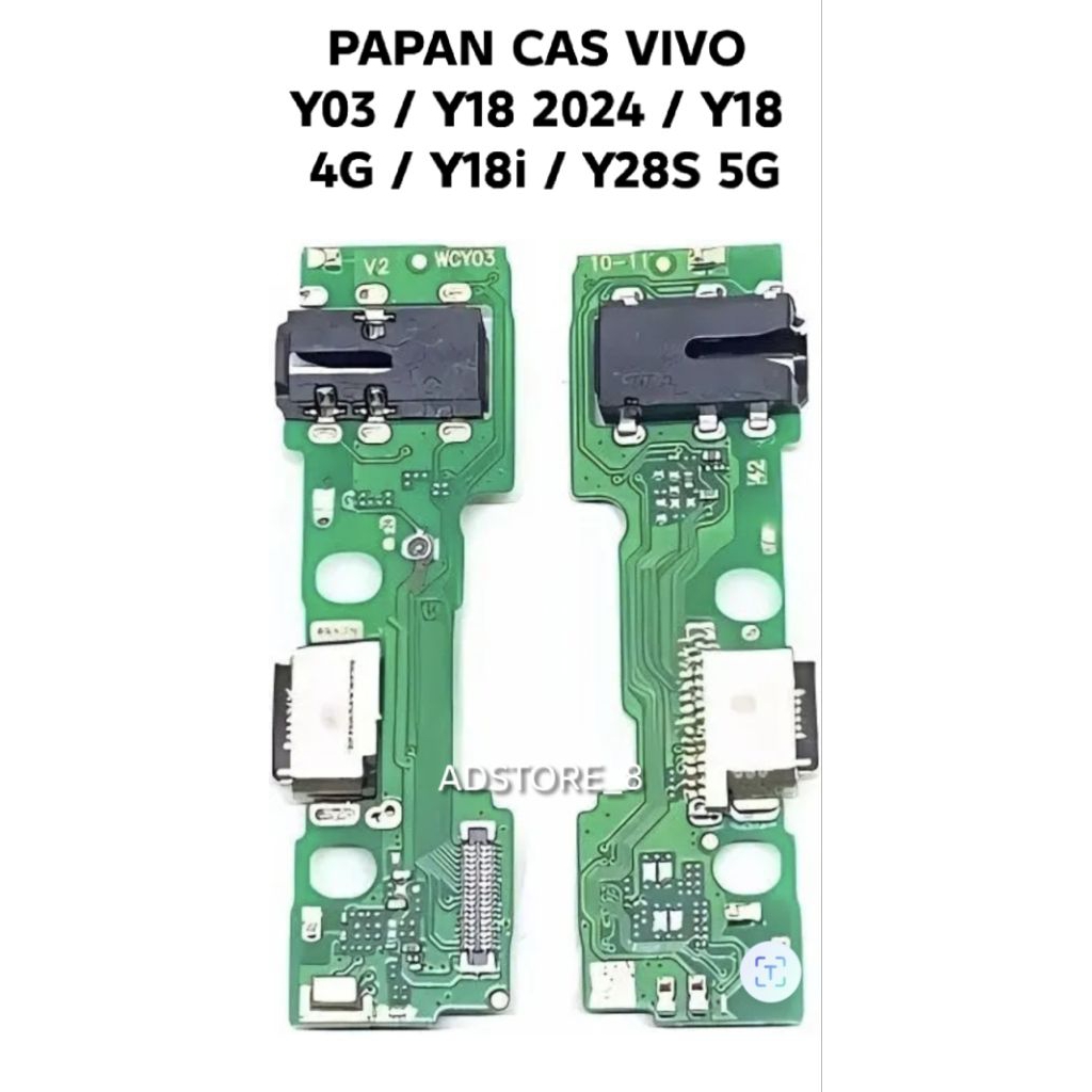 FLEXIBLE PAPAN CAS VIVO Y03 / Y18 2024 / Y18 4G / Y18i / Y28S 5G CONNECTOR CHARGER + CONNECTOR HANDS