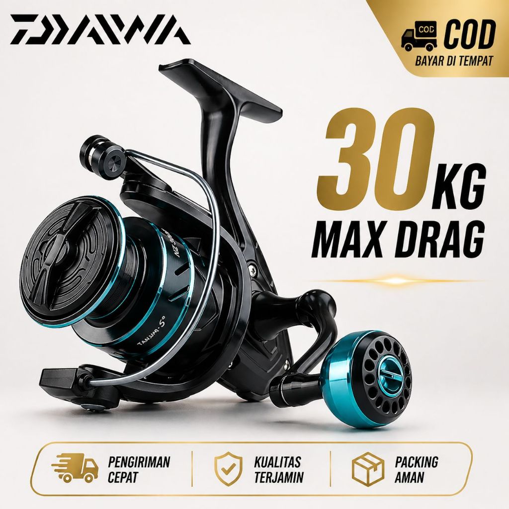 DAIWA Reel Jigging Spinning Reel Alat Pancing Baitcasting Reel Mesin Pancing Kuat Peralatan Mancing 