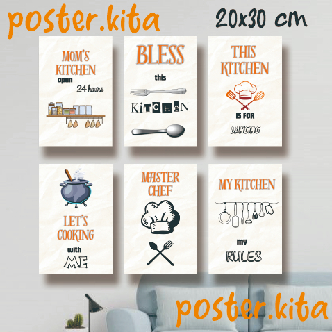 Poster dinding dapur 20x30hiasan dinding rumah quotes dapur hiasan rumah tembok dapur