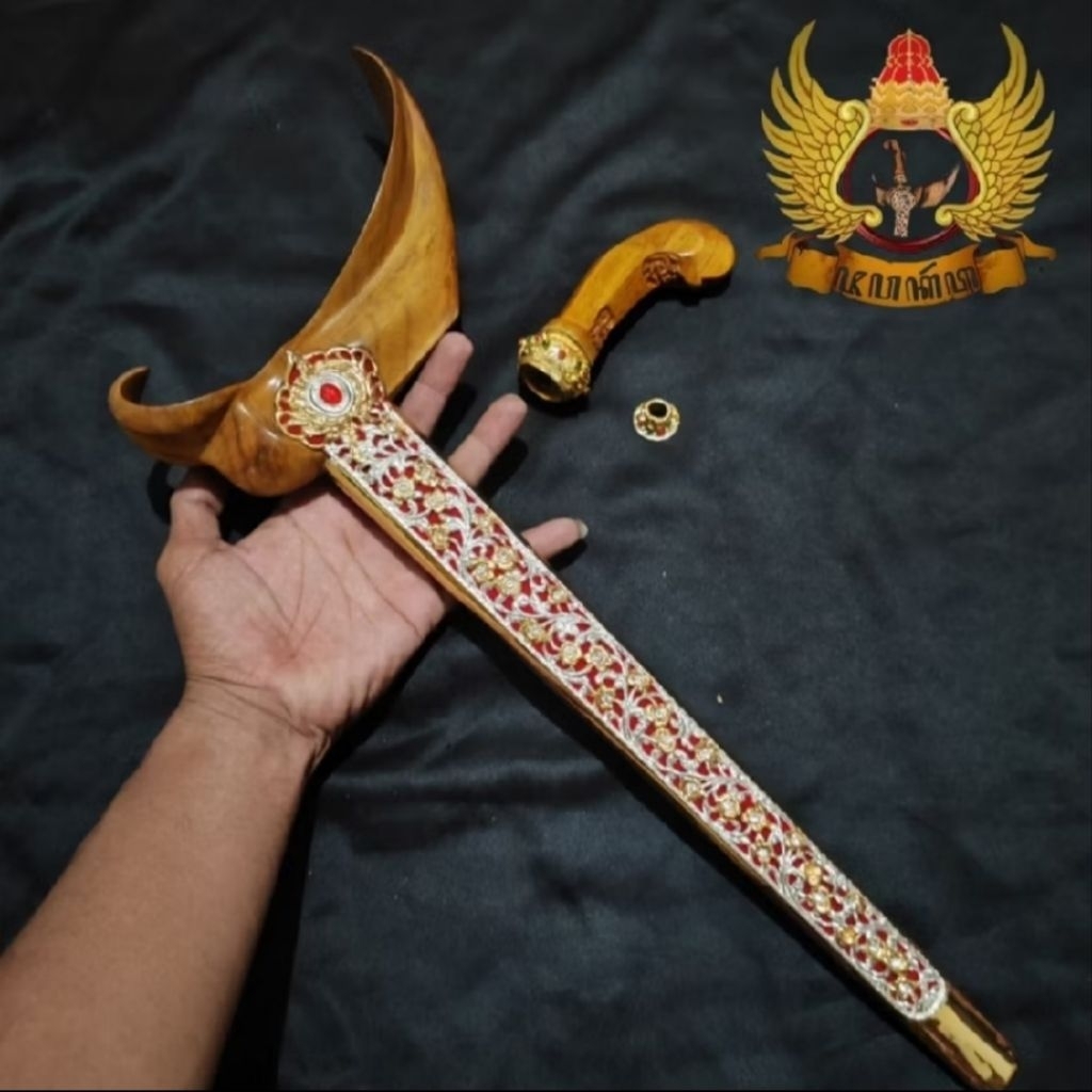 Warangka Ladrang Topengan Surakarta Kayu Jati Alas Set Nyandang