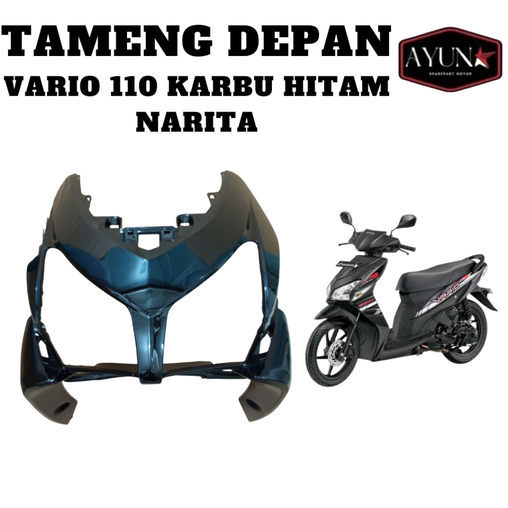 Tameng Panel Depan Vario 110 Karbu Cover Body Tameng Depan Vario 110 Karbu KVB HITAM Narita