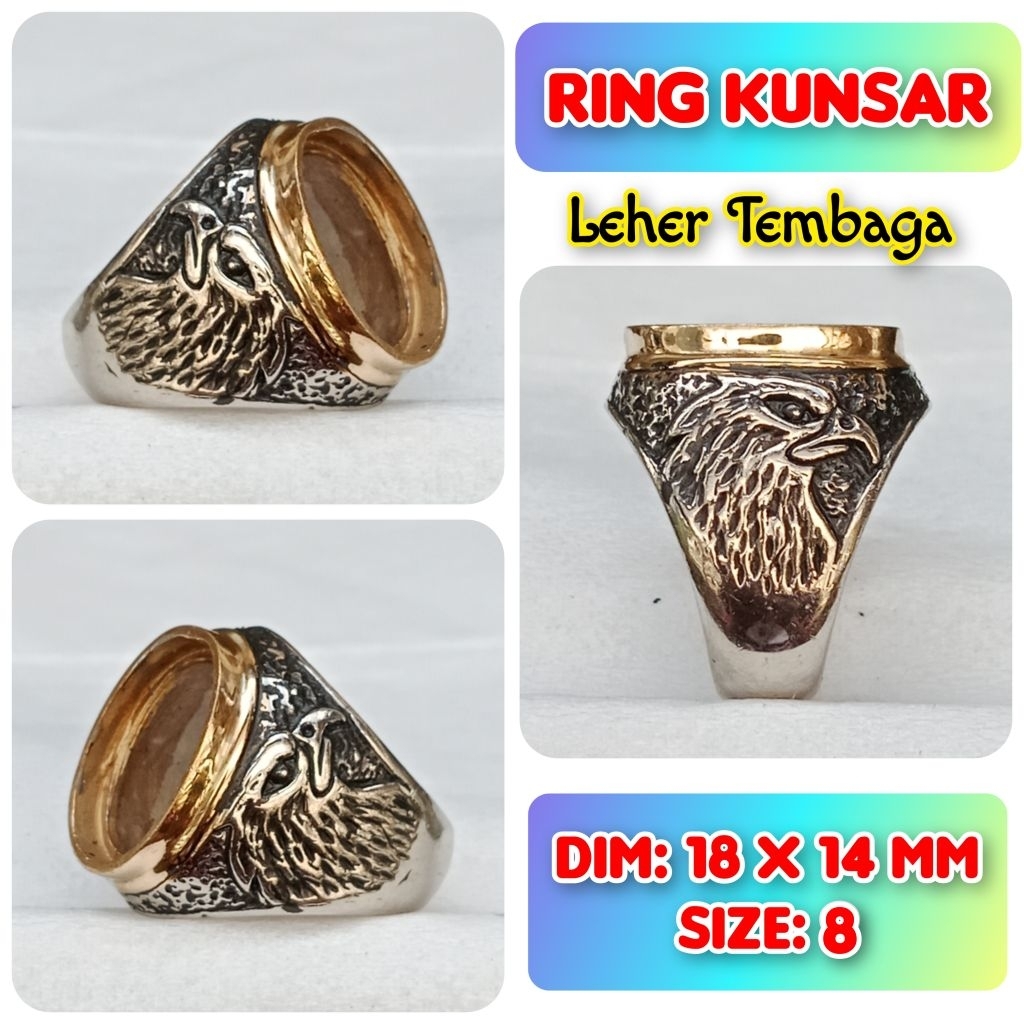 cincin emban batu akik batu permata Leher Tembaga.37