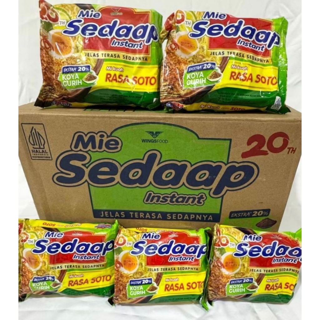 Mie Sedaap 1 Karton /Mie Sedaap Goreng Mie Sedaap Soto 1 Karton isi 40 pcs