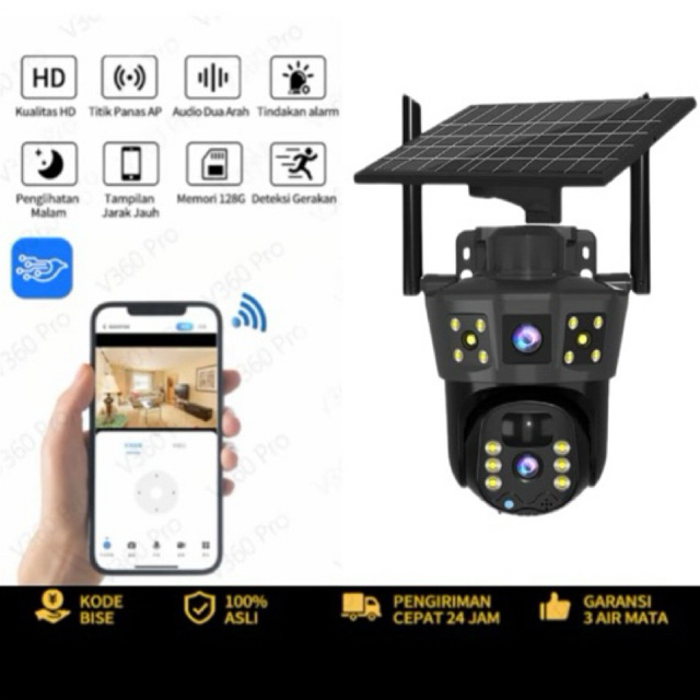 Kamera IP 4G CCTV dengan 3 Lensa Solusi Pengawasan Terbaik untuk Kebun Ladang atau Peternakan Tahan 