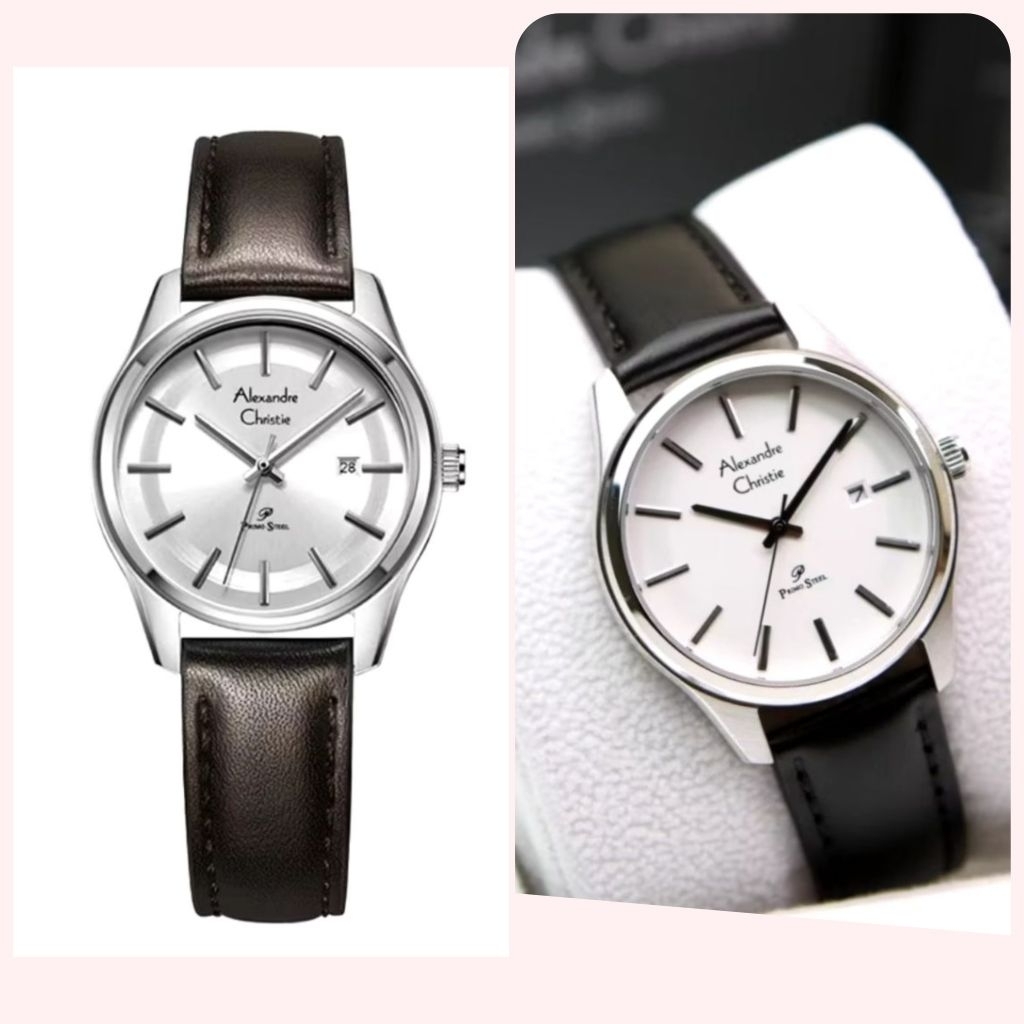 Jam Tangan couple AC 1027  kulit - Rantai Original
