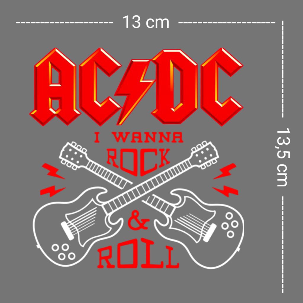 Stiker Sablon Setrika DTF Band ACDC | Sablon Stiker UV DTF Design Keren | Sablon Stiker DTF | Sablon