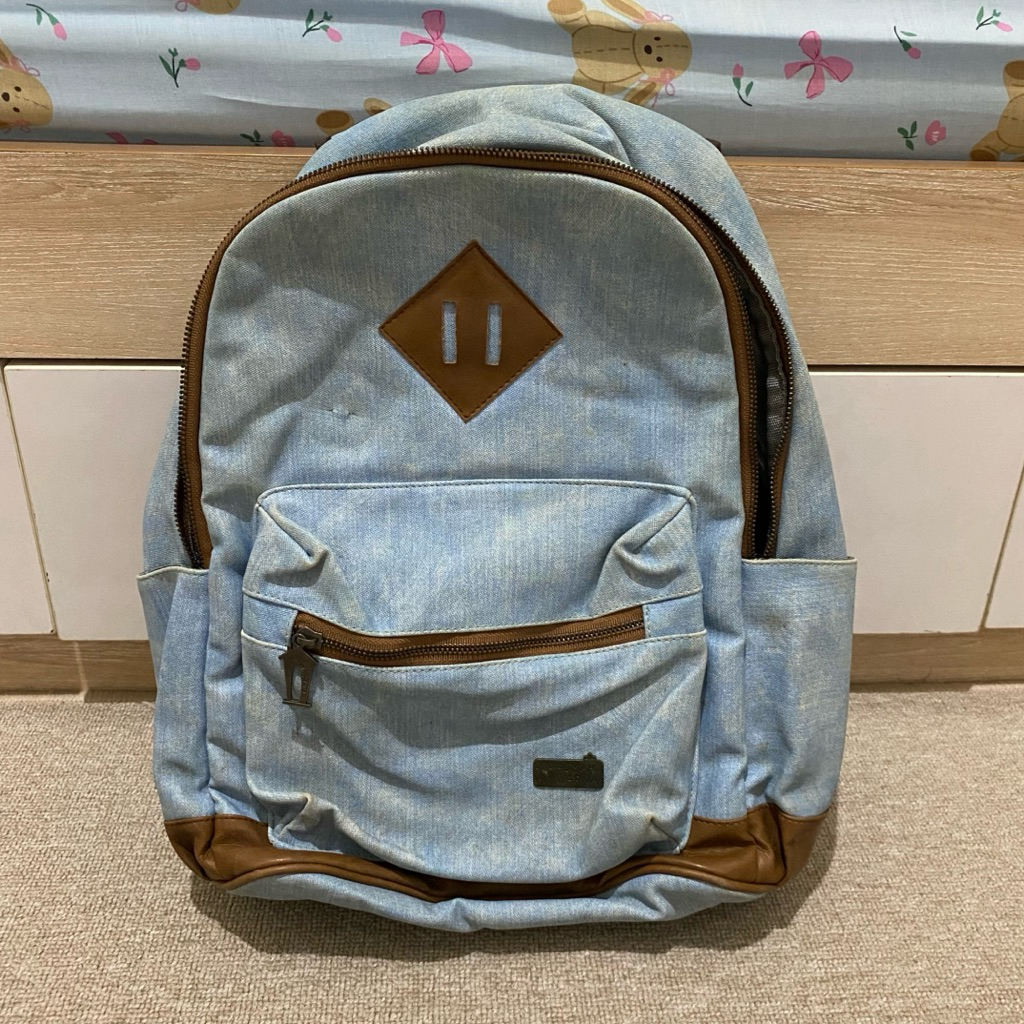 [PRELOVED] Backpack | Tas Ransel | Tas Gendong | Tas Sekolah Rumah Warna Denim