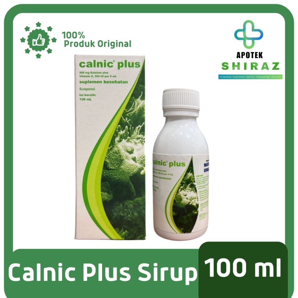 Calnic Plus 100 ml  Botol - Suplemen Kalsium & Vitamin D untuk Anak, Ibu Hamil, dan Menyusui