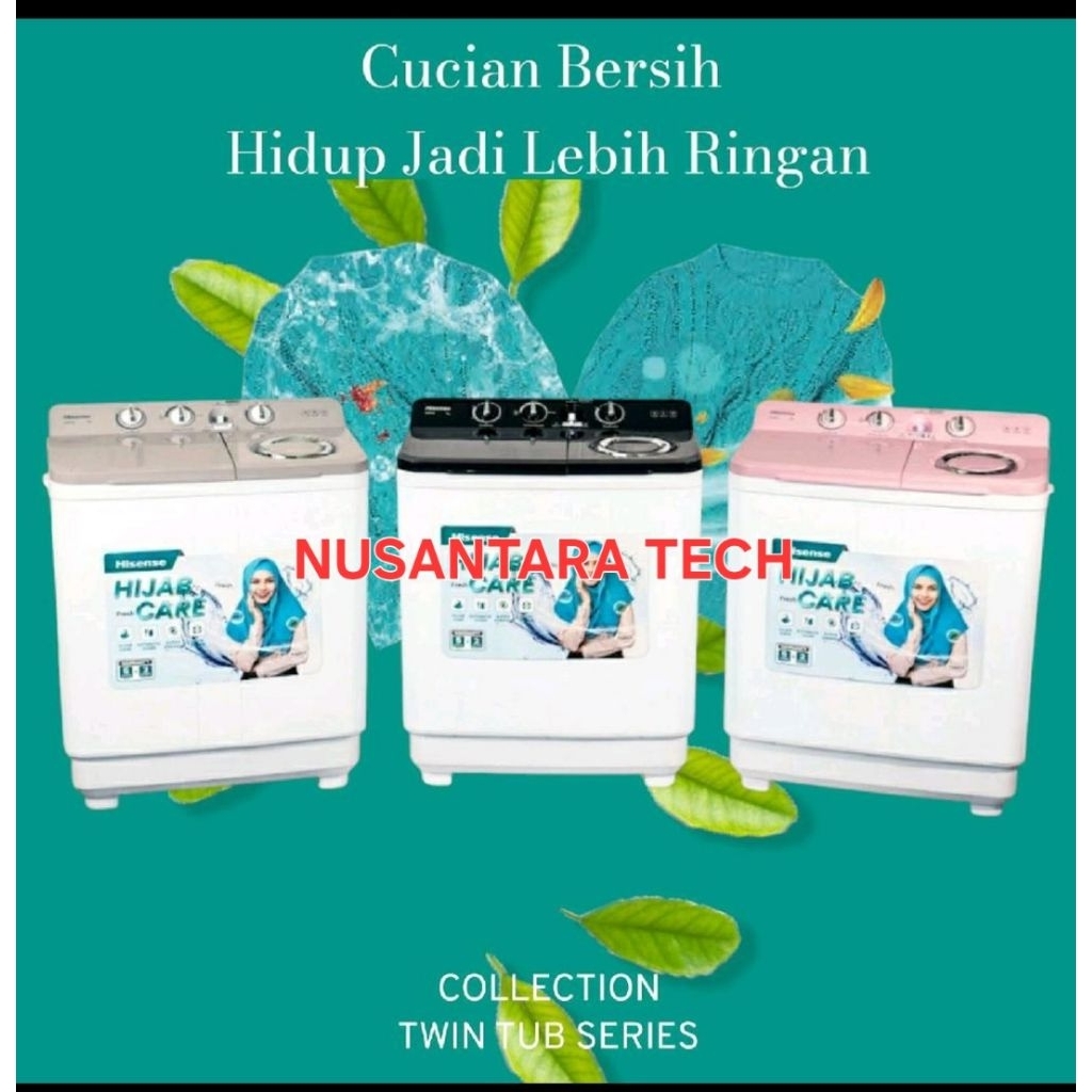 Mesin cuci 2 tabung hisense 9 kg WS 90SK10