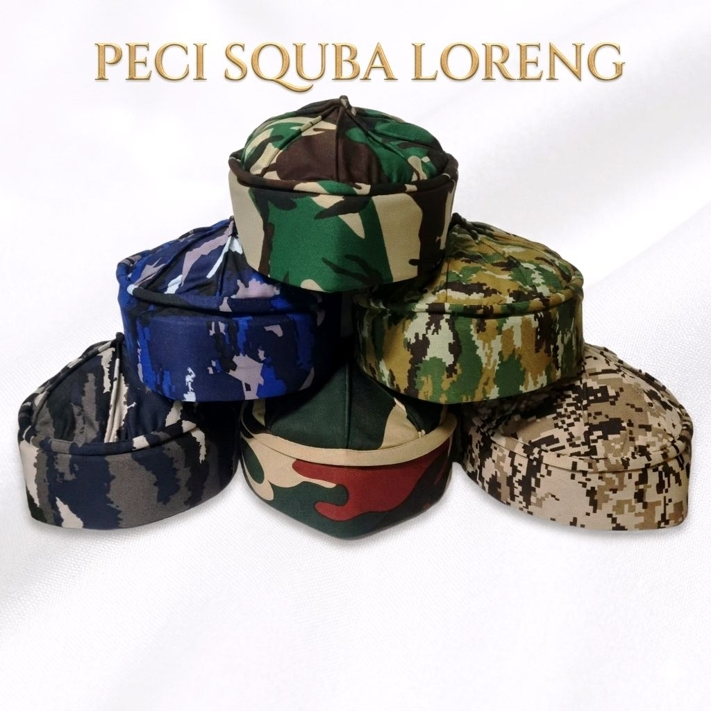 Peci RUSIA SQUBA LORENG Murah , Peci Rusia Kubah , Kopiah Rusia Loreng , Peci Ceng Ho Loreng , Peci 