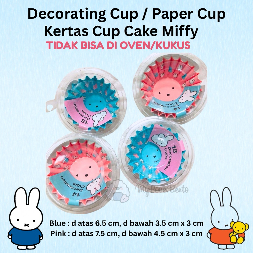 Cup Cake Kertas Miffy / Paper Cup Cupcake Lucu Karakter Miffy – Dekorasi Cup Dekorasi Muffin