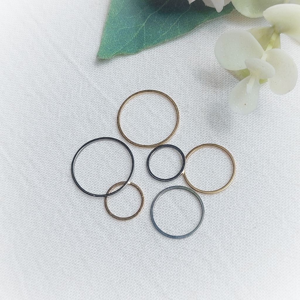 Frame charm stainless connectors untuk kalung, anting, perhiasan DIY