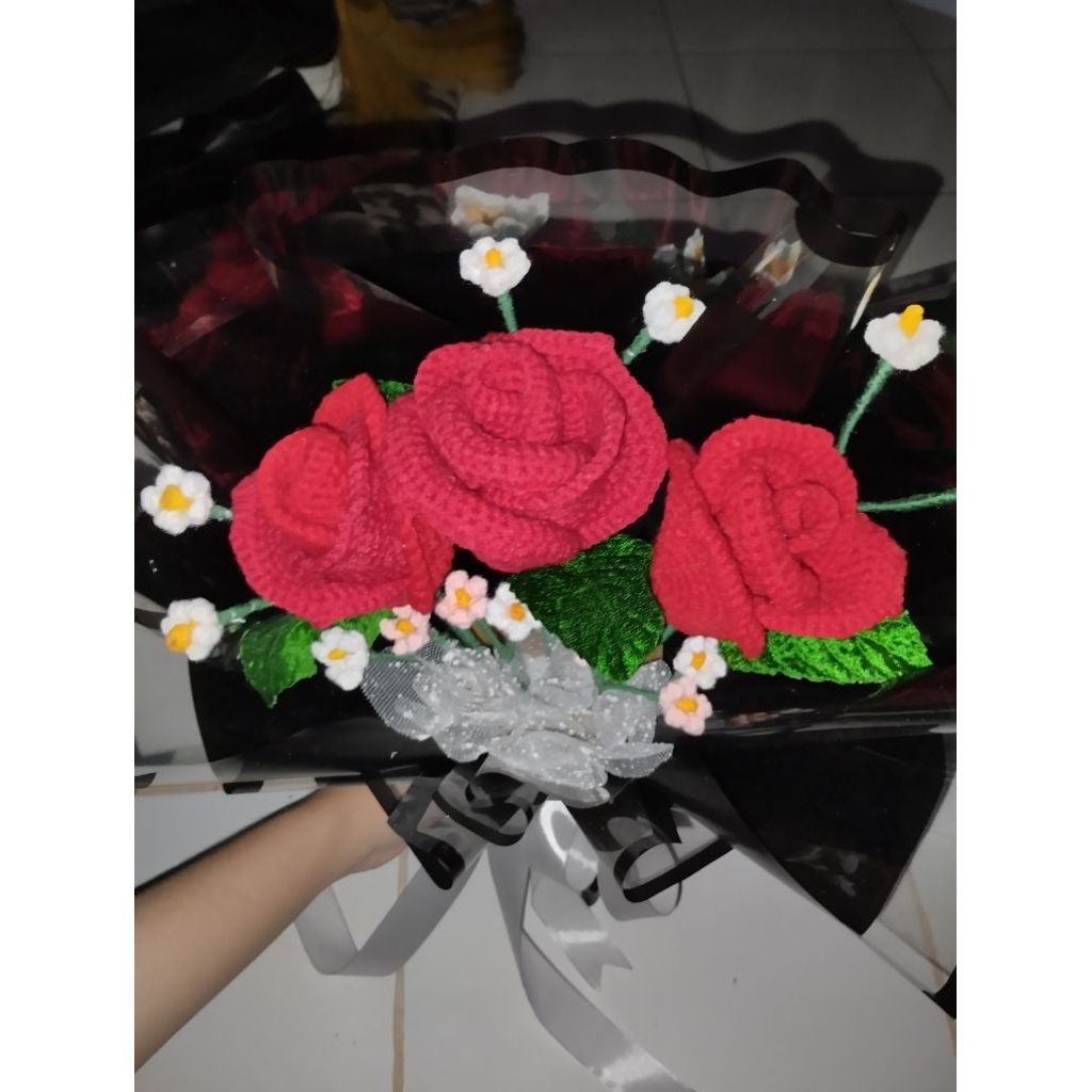buket bunga | buket bunga rajut | buket