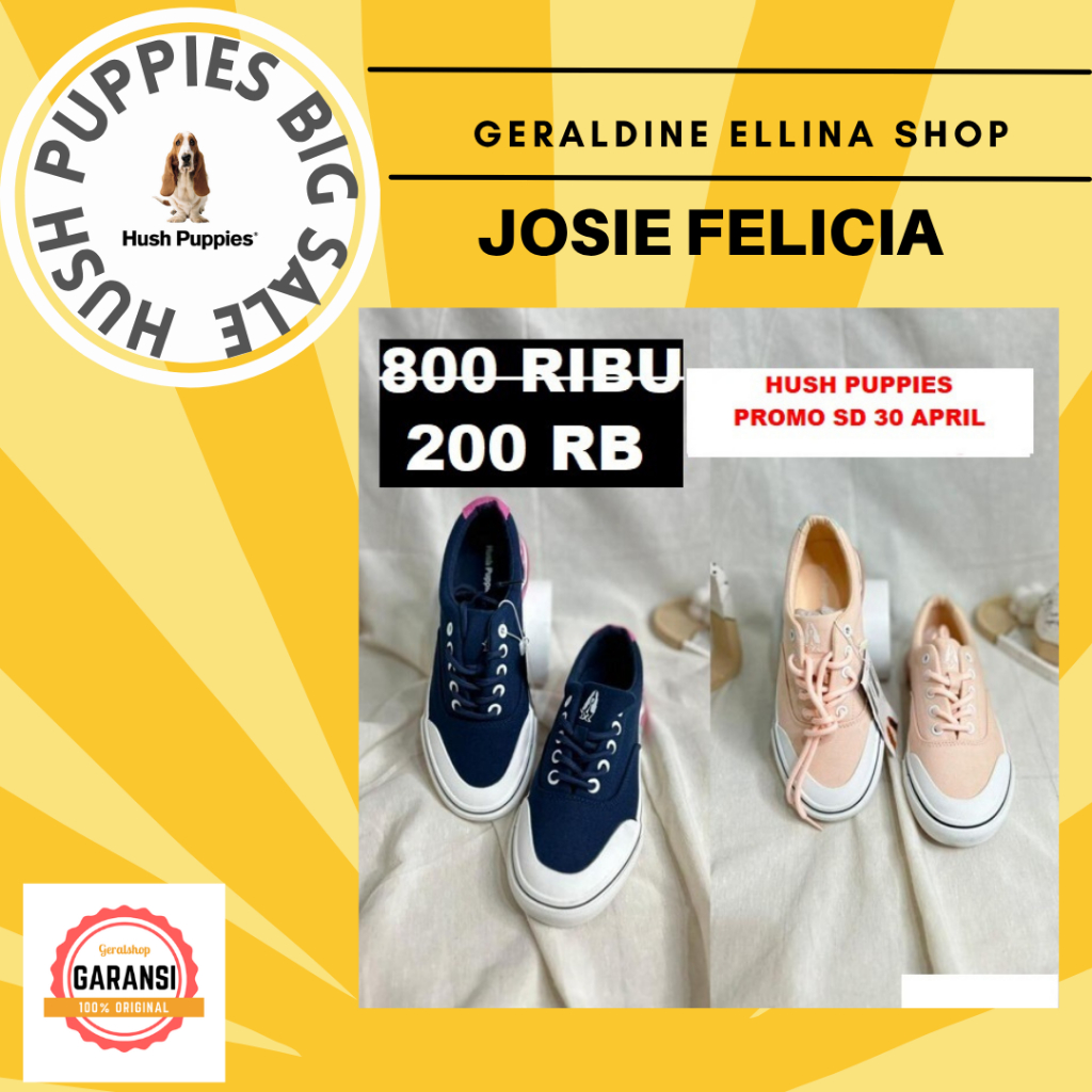 Sepatu sneakers wanita sale Hush Puppies original seri JOSIE FELICIA