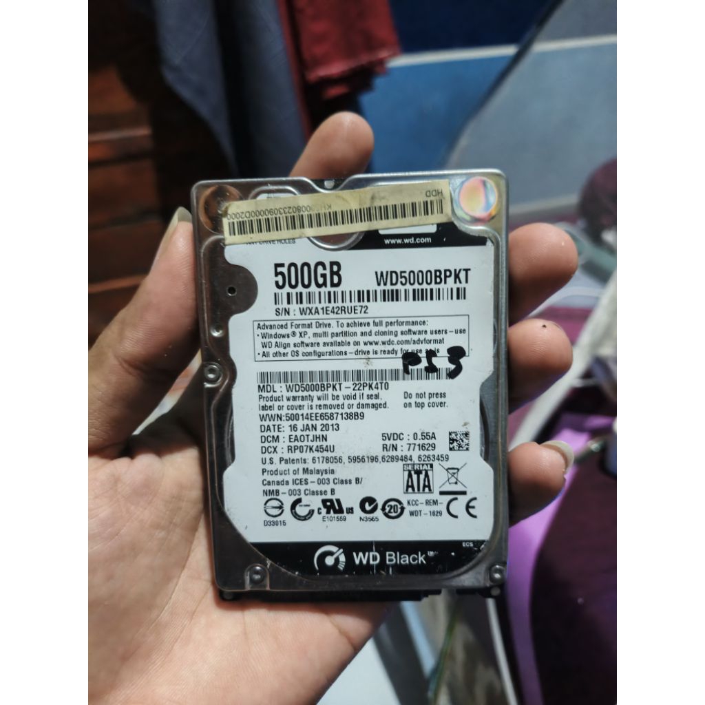 hardisk eksternal untuk PS3 full game 500gb bekas pakai sendiri
