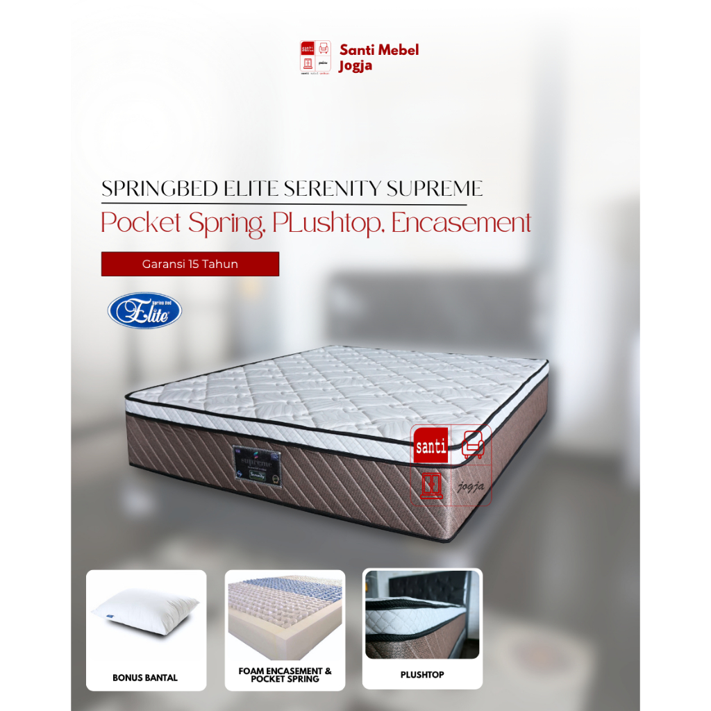 Kasur Springbed elite serenity supreme plushtop 200 x 200 kasur saja