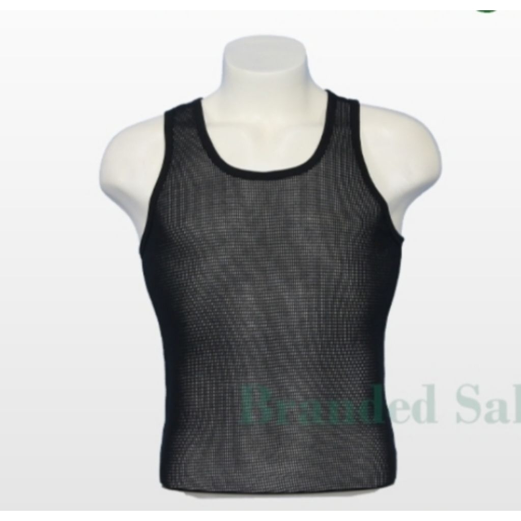 Singlet Pria Crocodile Jala Warna Hitam