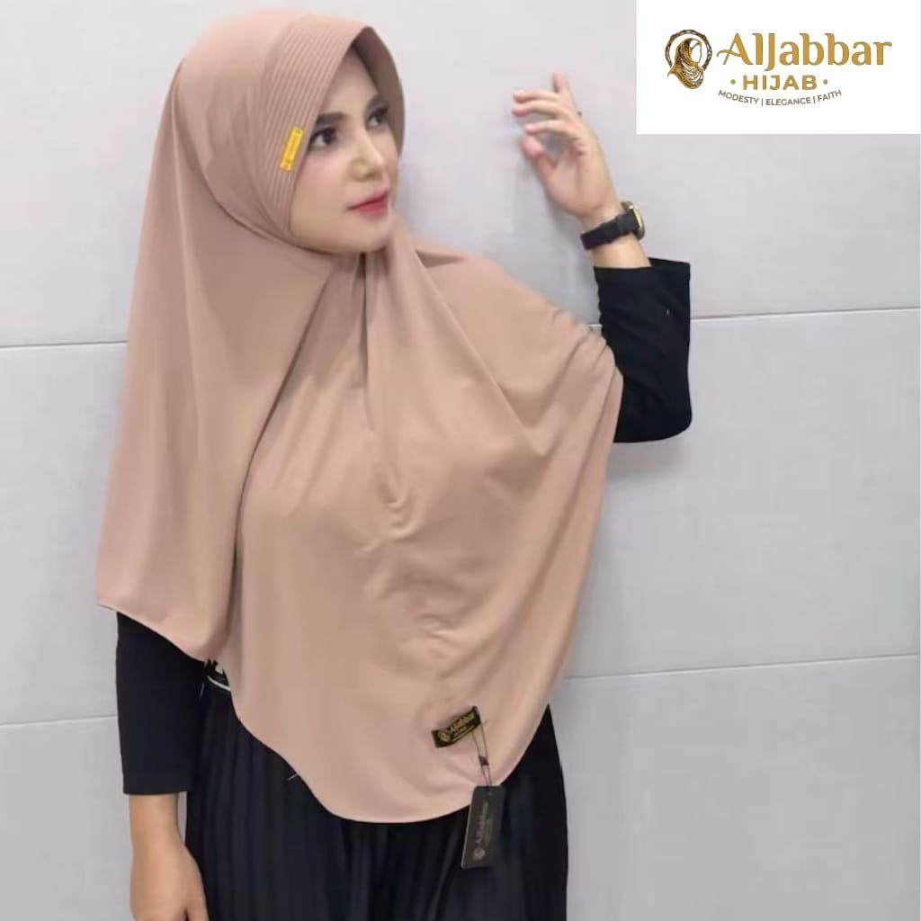 Hijab instan oval pet Antem bulan sabit size XL Jersey premiumnya