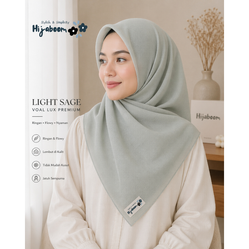 Hijaboom - Elara Voal Lux Premium Light Sage